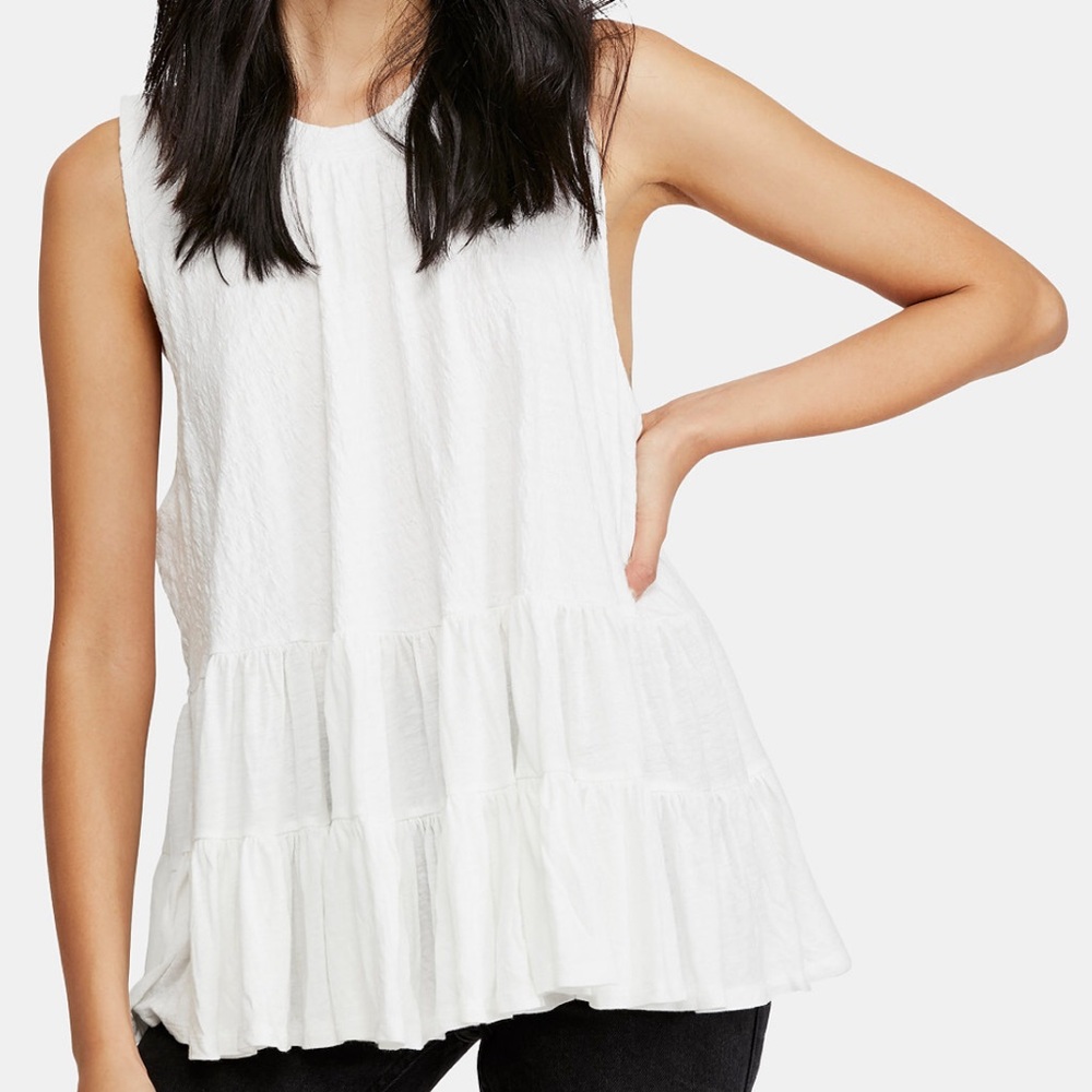 Free People Tiered Tie-Back Sleeveless Tunic